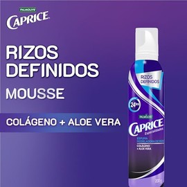 Caprice Espuma Modeladora Especialidades Rizos Definidos 200 g. Luce tus Rizos Elásticos y Definidos hasta por 24 horas, Aún Con Humedad. Elimina el Frizz y el Esponjado de tu Cabello