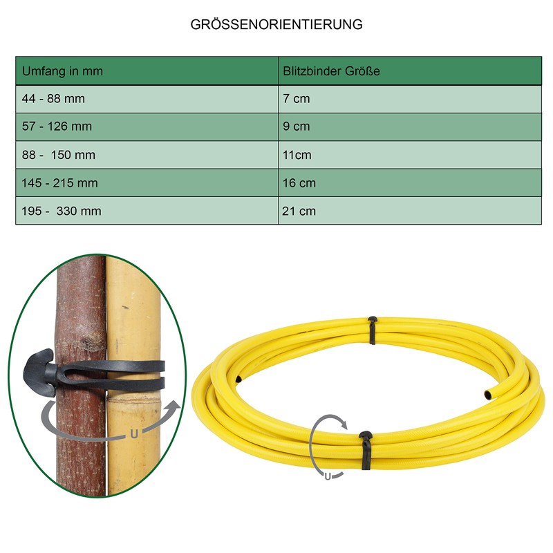 MOWEIN 50 Flash Ties 9 cm - Plant Ties for