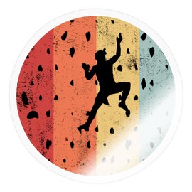 Spreadshirt Bouldering Climbing Gym Gifts for Boulderer Stickers, 10 x 10 cm, Transparent Glossy