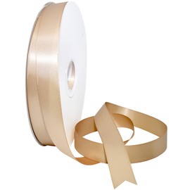 Morex Ribbon 08822/00-836 Double Face Satin Ribbon 7/8" X 100 YD Candied Ginger Ribbon for Gift Wrapping, Birthday Gift Cards, Satin Dress for Women, Silk Ribbons for Crafts, Wedding Gifts for Couple