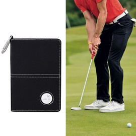 Portable Golf Notebook Leather Golf Scorecard Book Golf Journal Yardage-Book for Sports Outdoor Golf Club Accessories golf notebook refills insert golf notebook holder golf notebook back pocket golf