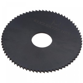 sourcing map Circular Saw Blade 63 mm (2-1/2 Inch) Diameter 2 mm Thick 72 Teeth Milling Cutter Made of 6542 High Speed Steel (HSS) with 16 mm Mandrel for Metal and Wood Cutting