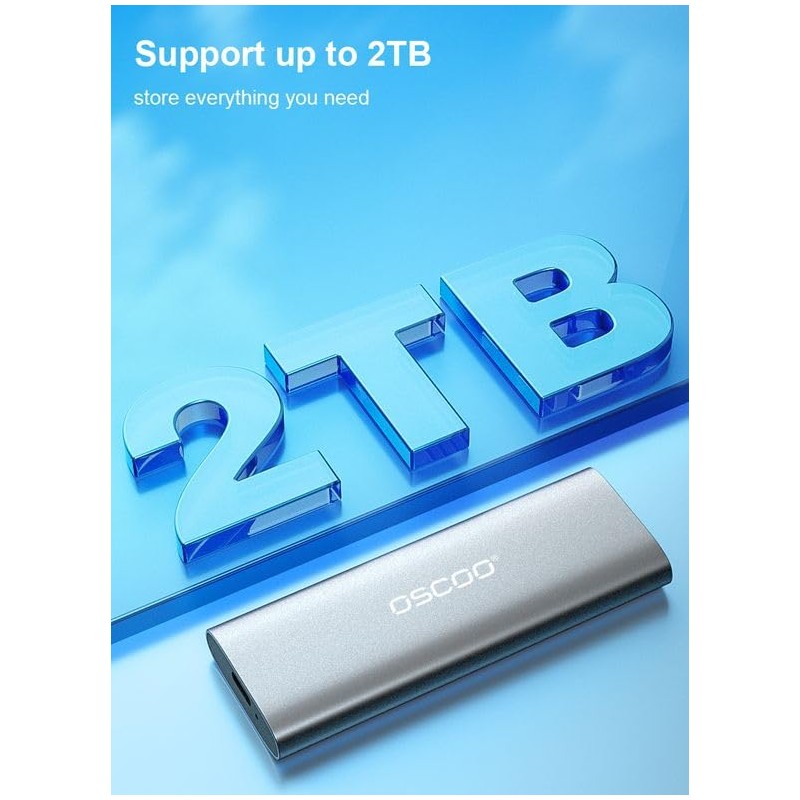 OSCOO SSD Case M.2 NVMe Case Enclosure USB C PCIe