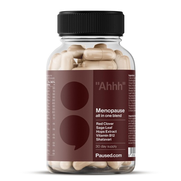 Paused Menopause Relief Tablets - 60 Capsules | All-in-One Formula,