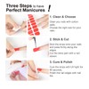 Semi Cured Gel Nail Strips, Brown Marble 20pcs Adhesive UV