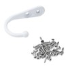 Faotup 10Pcs Wall Hooks J Hooks for Hanging Single Coat