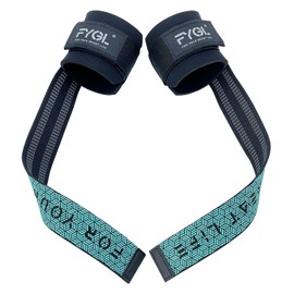 FYGL Lifting-Wrist-Straps-for-Weight-Lifting with Neoprene Padded Wrist-Wraps and Dual-Sided Grip Options, Green
