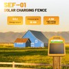 FarmNix Solar Electric Fence Kit for Livestock,10 Miles Fence Charger