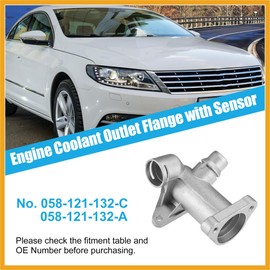 Partuto 1 Set Engine Coolant Outlet Tube for VW Passat for A4 1.8T No.058121132/058121132A/058121132C Replacement