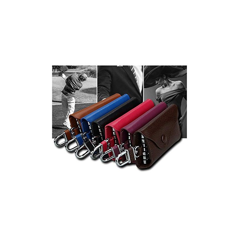 Aki Kumaya Slim Type Leather Folding Key Case for Cards,