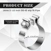 Datanly 4 Pcs 2.5 Inch Muffler Clamp, 2 1/2" Narrow