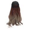 Baseball Cap Wig Women Fashionable Adjustable Hat Synthetic Long Wavy