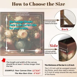 Canvas Frame, 30 x30 Inch Stretcher Bars Wood Kits with Accessories for Oil Painting and Picture Wall Art