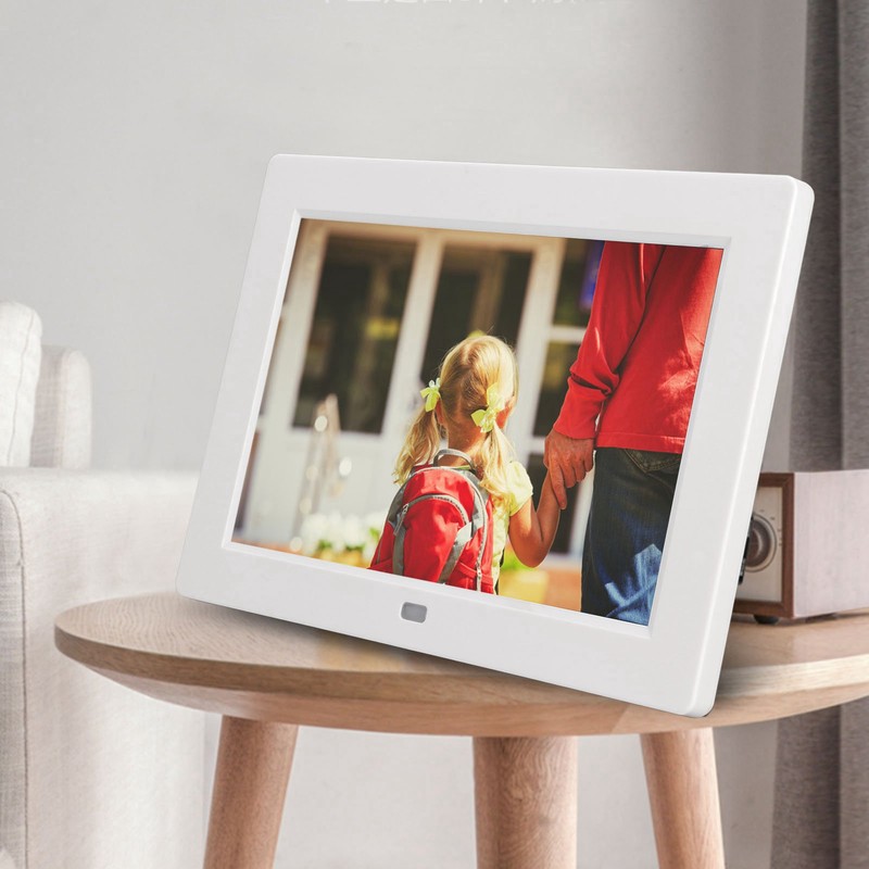 Digital Photo Frame 8in 1280x800 Support MP3 MP4 HD Video