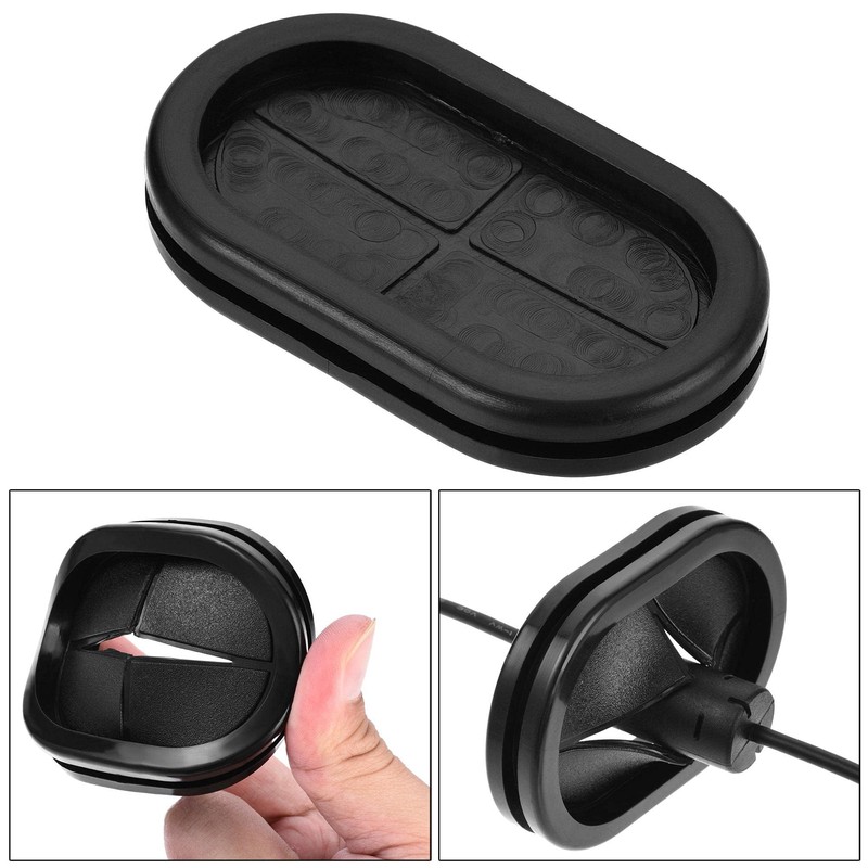 TA-VIGOR 4Pcs Oval Rubber Grommet, 46 x 23mm Double Sided