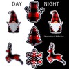 Whaline 26Pcs Merry Christmas Reflective Car Magnet Set Red Black