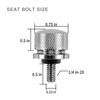 WHTCHSU Silver Aluminum Alloy Seat Bolt Screw Suitable to for