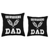 Snowshoeing Dad Snowshoe Hiking Snowshoer Men Father's Day Throw Pillow