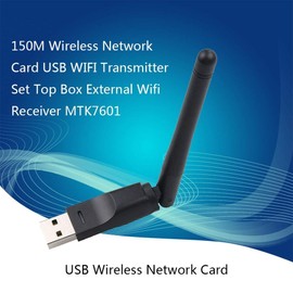 TecnologíaParra Antena USB WiFi Universal para Todos los Equipos con Entrada USB PC, Laptop, CPU 150Mbps USB2.0 WiFi Adapter(MTK7601)