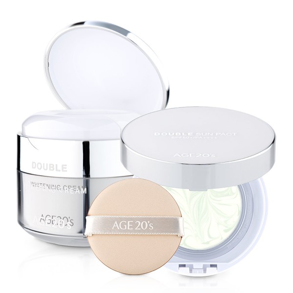 Age to Wenness Double Whitening Cream 45g + Double Sun Pact 12.5g