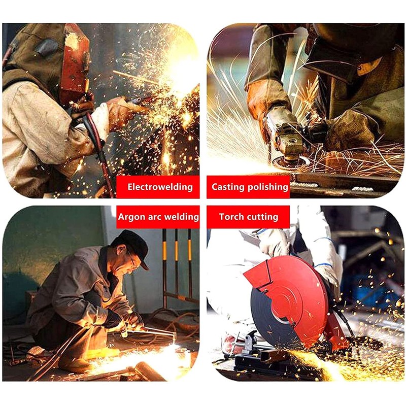 Cowhide Leather Welding Mask, Work Cap, Heat Resistant, Breathable Welding