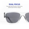BLUEMOKY Square Bifocal Sunglasses for Men: Reading Glasses with UV400