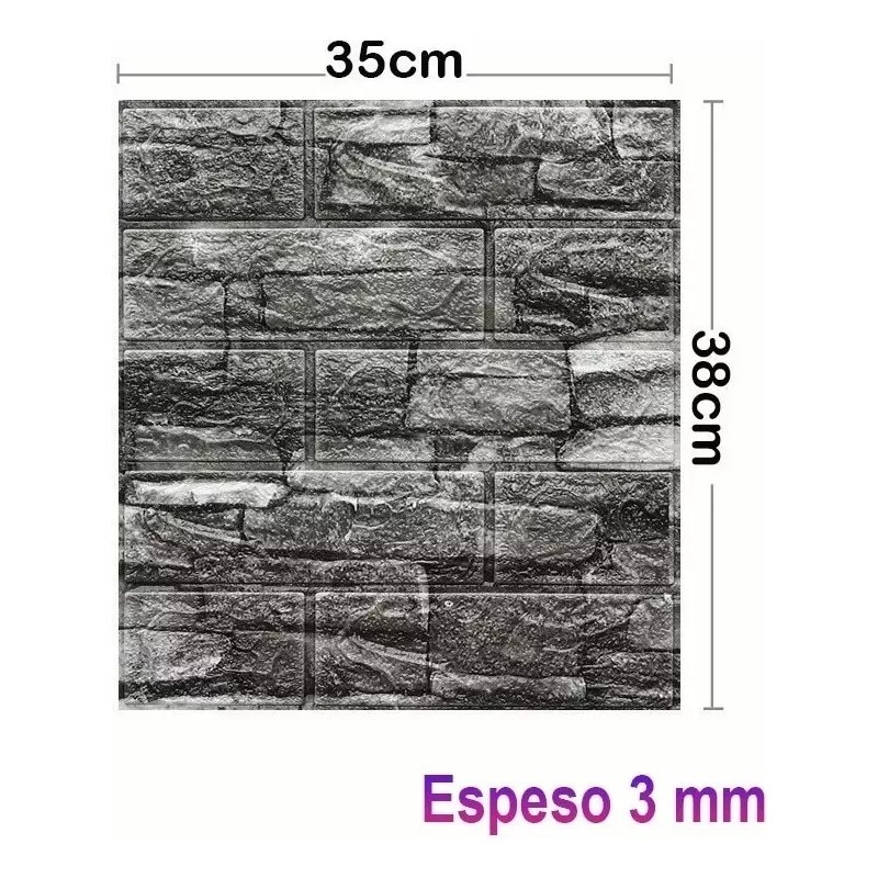 Tapiz De Espuma 3d De 38*35cm Para Pared Patrón De