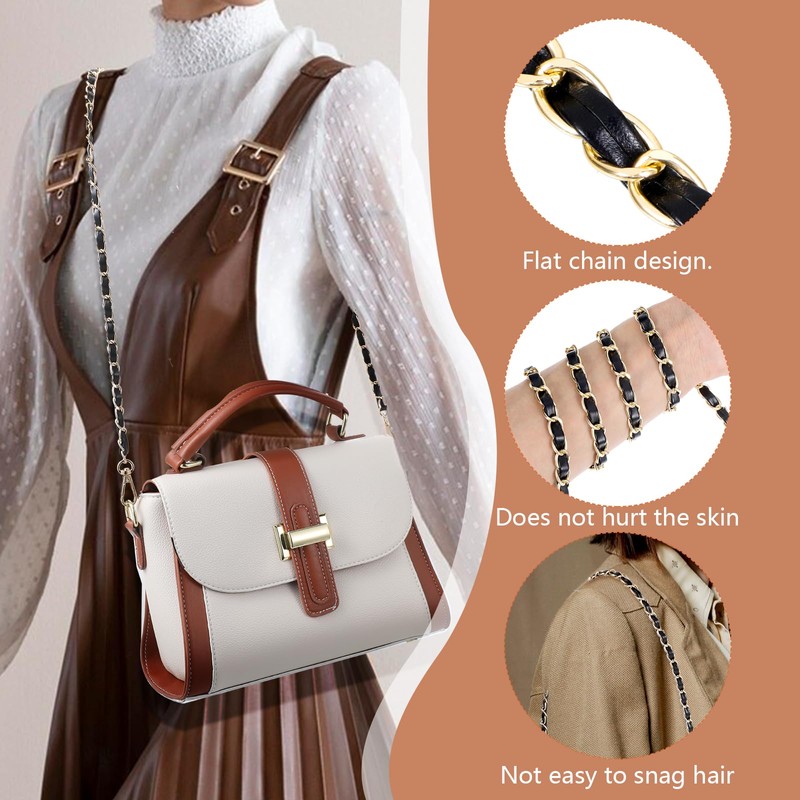Telooco Leather Bag Strap Black Bag Strap for Changing 120