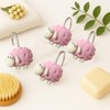 Pink Sheep Resin Shower Curtain Hooks 12 Pack Cute Animal