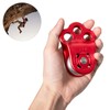 YZCHAIN Aluminum Alloy Zip Line Pulley, 30kN Climbing Single Pulley,