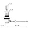 Wirquin SL201 Sink Drain Unit without Pull Rod Brass-Plated