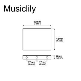 Musiclily Ultra 42mm Full Solid Steel Block for Electric Guitar Floyd Rose Locking Tremolo Bridge
