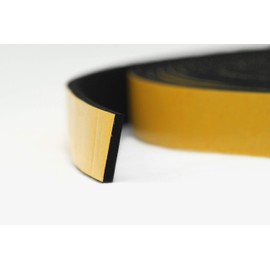 Neoprene Rubber Black Self-Adhesive Sponge Strip 3/4" Wide x 1/8" Thick x 33 feet Long