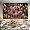 Starlit Patio Gold Pink Birthday Backdrop Banner 71" x 43"