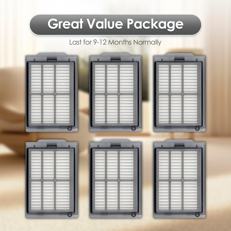 (6 Pack) Plus 405 Combo, Plus 505 Combo Replacement HEPA