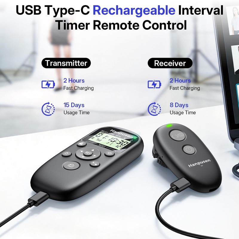 for Sony Rechargeable Camera Remote Control with Timer Intervalometer