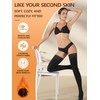 DORALLURE Fleece Lined Thigh High Stockings for Women Opaque Lace