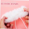 Gatuida 2pcs Fluffy Pompom Hair Ties Cute Plush Elastic Bands
