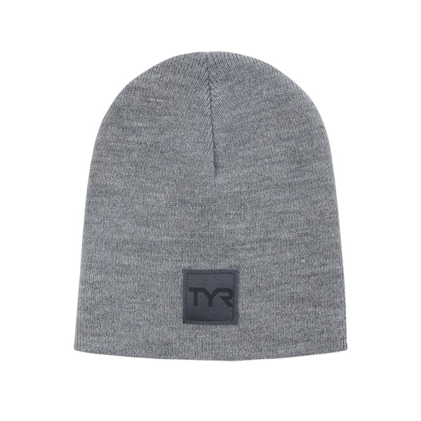 TYR Standard Unisex Knit Beanie, Light Grey, One Size