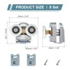 uxcell 23 mm Shower Door Rollers, Double Shower Door Runners