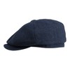 Gamble & Gunn Shelby' Flat Cap Navy Herringbone Vintage Style