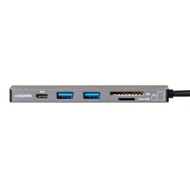 Nakabayashi Z8791 Digio2 PD Compatible, USB Type-C Aluminum Docking Station, 19.7 inches (50 cm), Gray