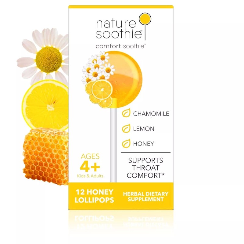 Nature Soothie Comfort Soothie Honey Lemon & Chamomile 12 Lollipops