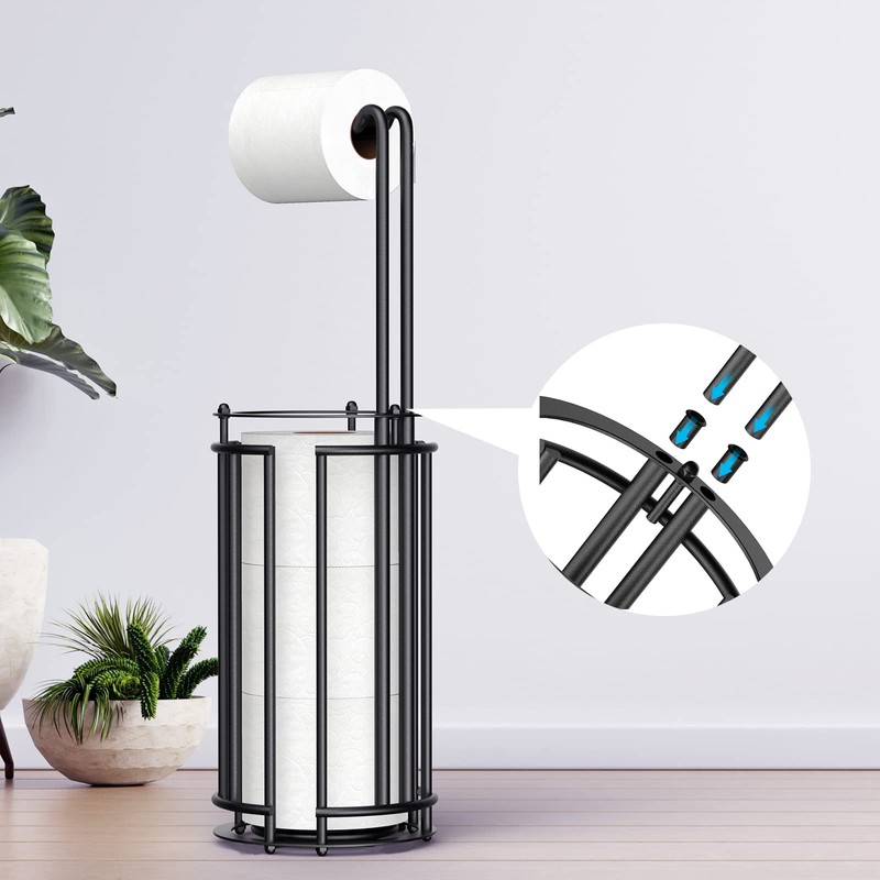 Meangood Toilet Paper Holder Stand and Tissue Paper Roll Dispenser