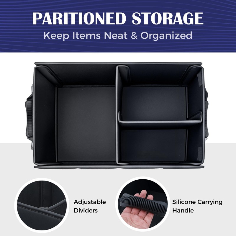 Coverado Car Trunk Organizer - 70L Nappa Leather Trunk Organizer