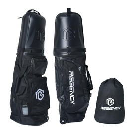 Regency ABS Golf Hard Case Travel Bag - Airline Approved, Wheels, 6 Pockets (ABS Cover, 7mm Pad, 3-Layer Protection)