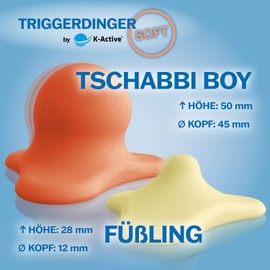 Triggerdinger by K-Active® Comfy Set Soft, Trigger Point Pusher Set, Massager Set for Self-Treatment, Easy Release Tension