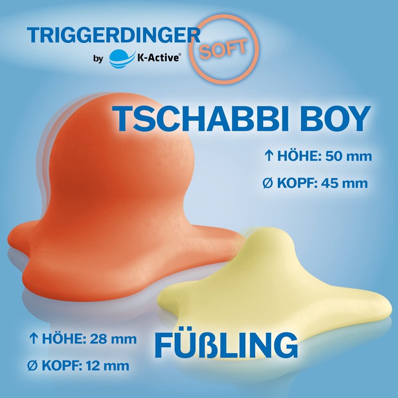 Triggerdinger by K-Active® Comfy Set Soft, Trigger Point Pusher Set,