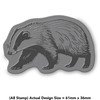 'Walking Badger' Rubber Stamp - Unmounted Design for Crafting &