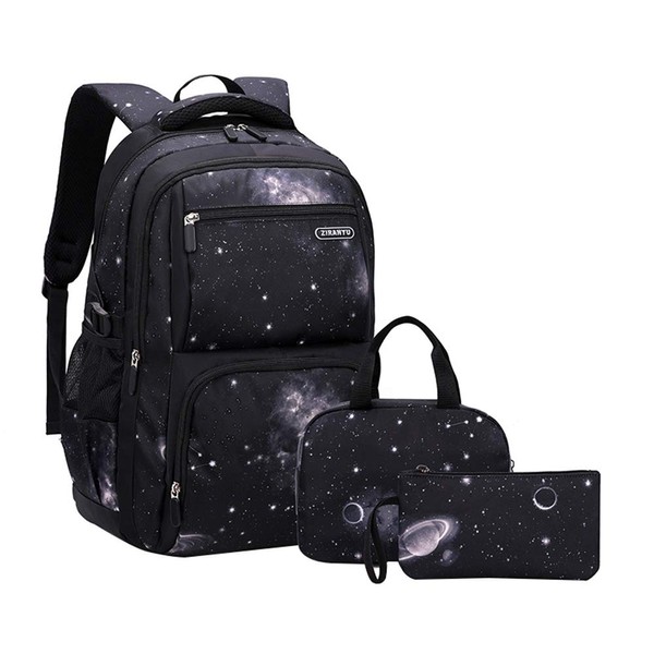 JiaYou Space Pattern Galaxy Backpack Boys Primary Junior Middle School